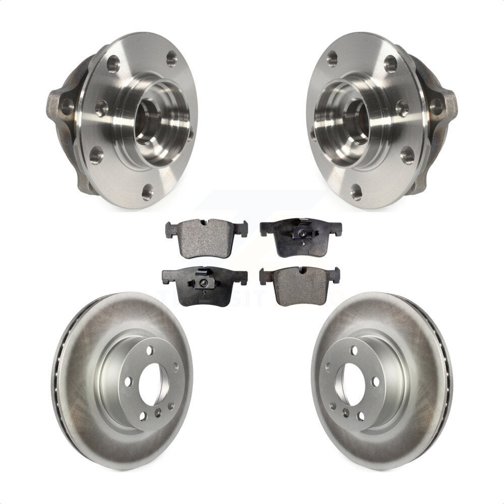 Kit de rotors et plaquettes de frein à disque enduits d'assemblage de roulement de moyeu avant pour BMW X3 X4