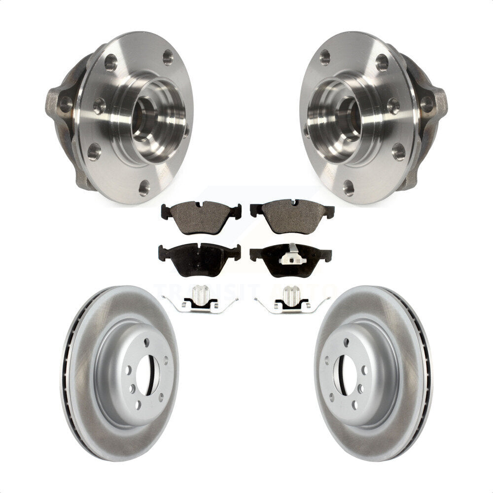 Ensemble de roulement de moyeu avant, Rotor de frein à disque revêtu et Kit de plaquettes pour BMW 528i xDriv