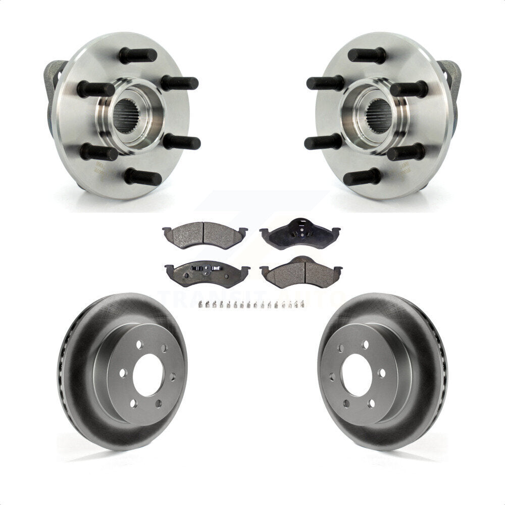 Ensemble de roulement de moyeu avant, Rotor de frein et Kit de plaquettes revêtus pour Dodge Dakota Durang