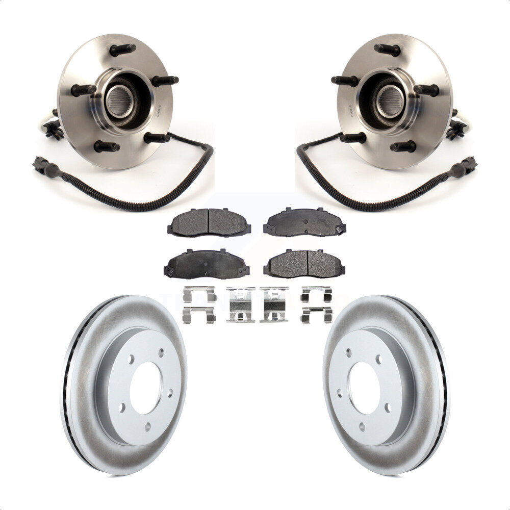 Kit de plaquettes de Rotor de frein revêtues de roulement de moyeu avant, pour Ford F-150 4WD avec 4 roues AB