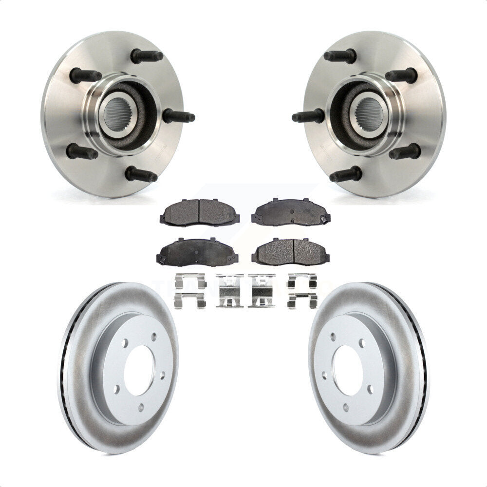 Kit de plaquettes de Rotor de frein revêtues de roulement de moyeu avant, pour Ford F-150 4WD avec 2 roues AB