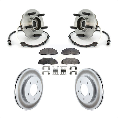 Ensemble de roulement de moyeu avant, Rotor de frein et plaquettes revêtus, Kit pour Ford F-150 Heritag