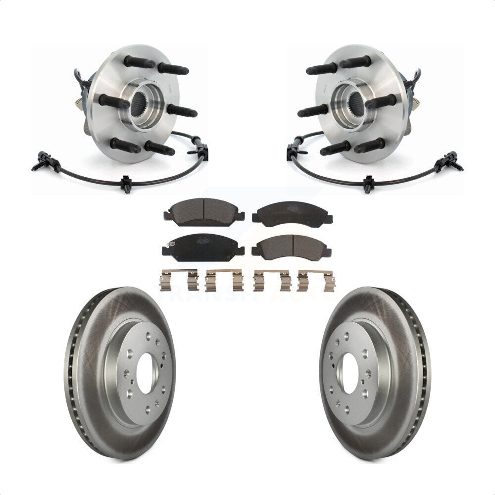 Kit de Rotor et plaquettes de frein revêtus de roulement de moyeu avant, pour Chevrolet GMC Silverado 150