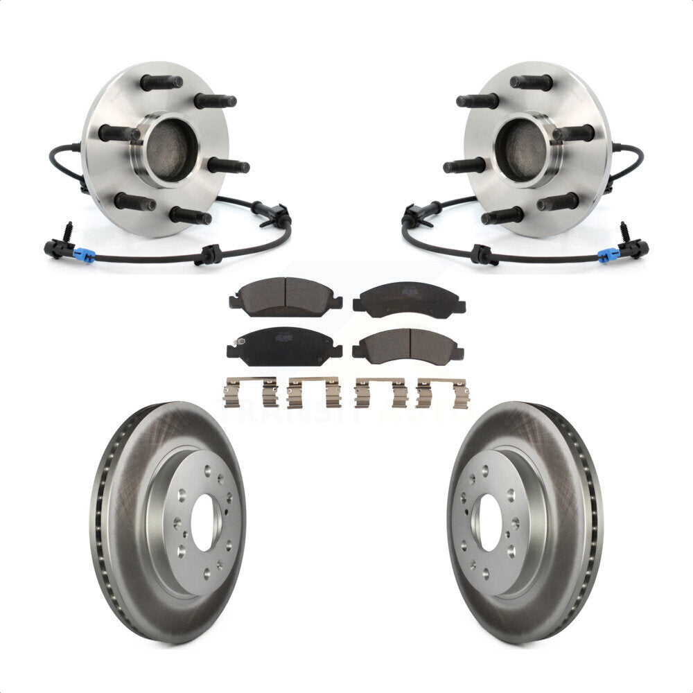 Kit de Rotor et plaquettes de frein revêtus de roulement de moyeu avant, pour Chevrolet GMC Silverado 150