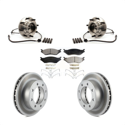 Kit de plaquettes de Rotor de frein enduites d'assemblage de roulement de moyeu avant pour Ford F-550 Super Dut