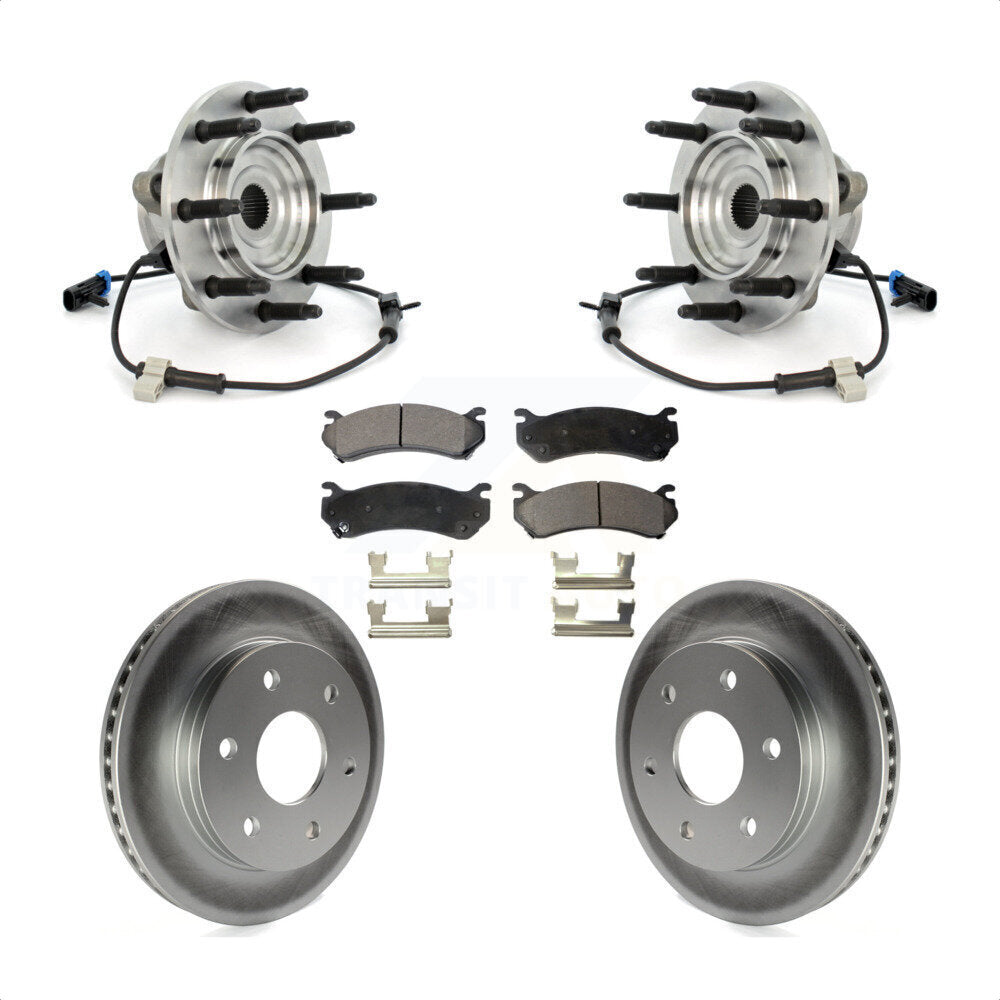 Kit de Rotor et plaquettes de frein revêtus de roulement de moyeu avant, pour Chevrolet Silverado 1500 GM