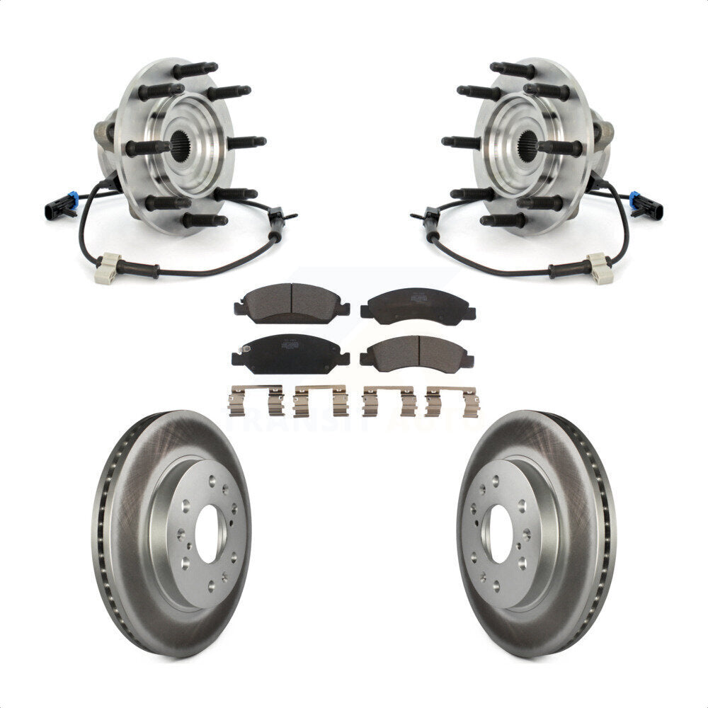 Kit de Rotor et plaquettes de frein revêtus de roulement de moyeu avant, pour Chevrolet GMC Silverado 150