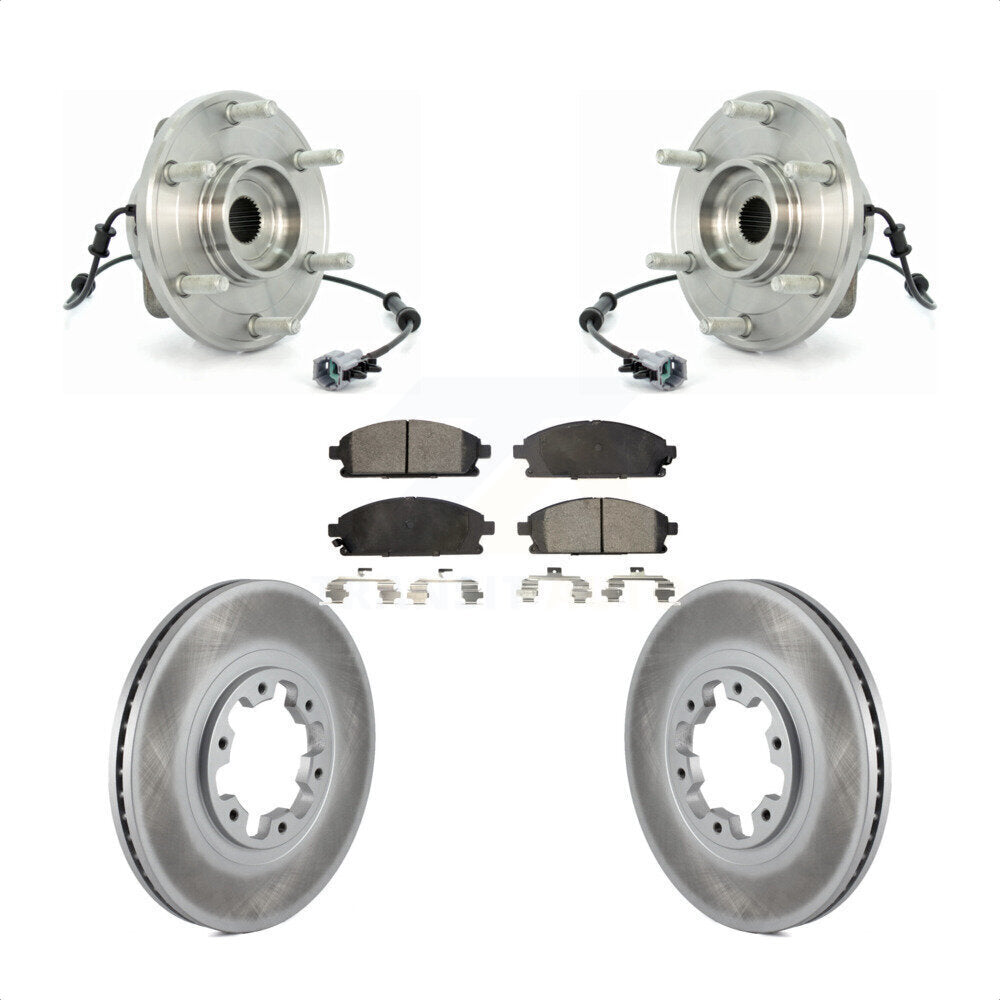 Ensemble de roulement de moyeu avant, Kit de plaquettes de Rotor de frein revêtues pour Nissan Pathfinde 2004
