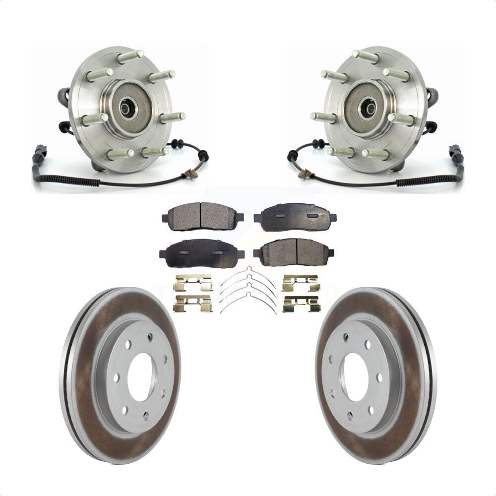 Kit de plaquettes de Rotor de frein enduites de roulement de moyeu avant, pour Ford F-150 Lincoln Mark LT 4W