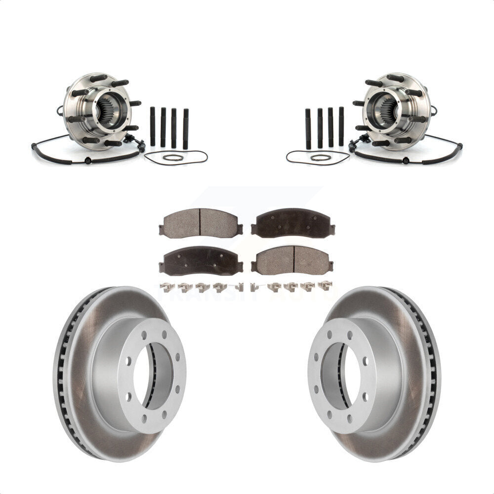 Kit de plaquettes de Rotor de frein revêtues de roulement de moyeu avant, pour Ford F-250 Super Duty 4W 2010