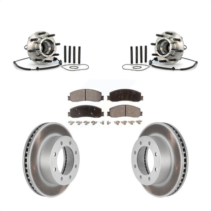 Kit de plaquettes de Rotor de frein revêtues de roulement de moyeu avant, pour Ford F-250 Super Duty 4W 2010