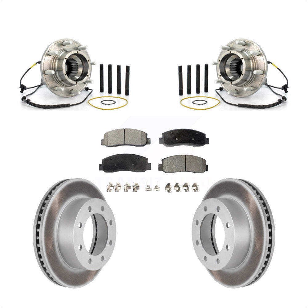 Kit de plaquettes de Rotor de frein enduites d'assemblage de roulement de moyeu avant pour Ford F-250 Super Dut
