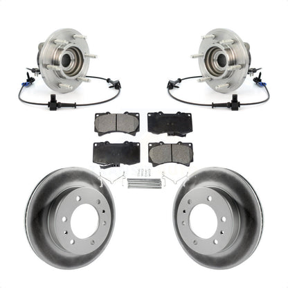 Ensemble de roulement de moyeu avant, Rotor de frein et plaquettes revêtus, Kit pour Hummer H 2006 – 2008
