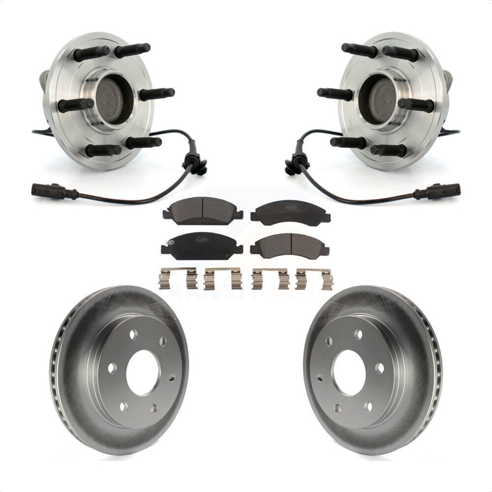 Ensemble de roulement de moyeu avant, Rotor de frein à disque revêtu et Kit de plaquettes pour GMC Sierra 150