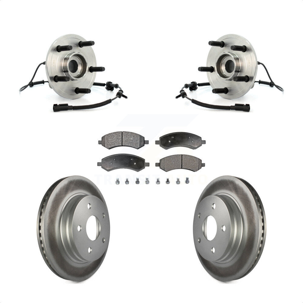 Ensemble de roulement de moyeu avant, Rotor de frein à disque revêtu et Kit de plaquettes pour Dodge Ram 150