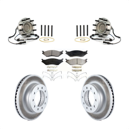 Kit de Rotor et de plaquettes de frein revêtus de roulement de moyeu avant, pour Ford F-550 Super Duty F-45