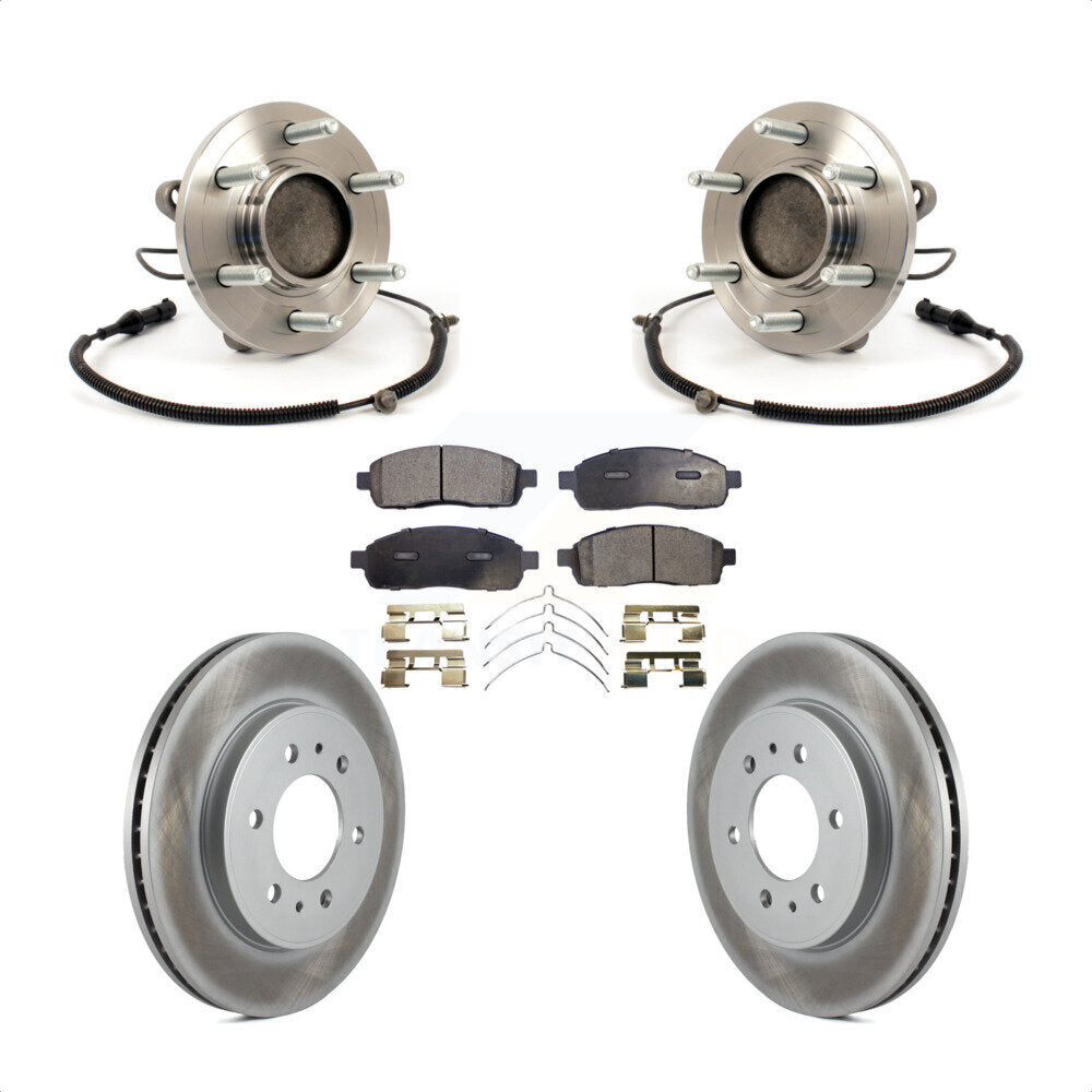 Kit de rotor et de plaquettes de frein avec ensemble de roulement de moyeu avant pour Ford F-150 RW 2009