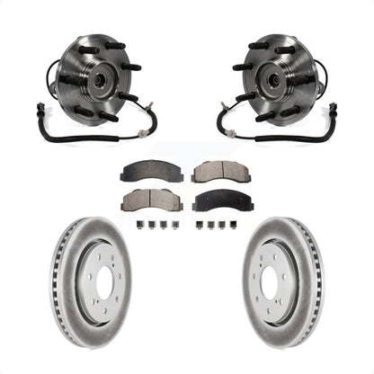 Kit de rotors et plaquettes de frein à disque enduits d'assemblage de roulement de moyeu avant pour Ford F-150