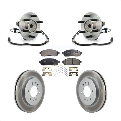 Ensemble de roulement de moyeu avant, Rotor de frein et plaquettes revêtus, Kit pour Ford F-150 4W 2009