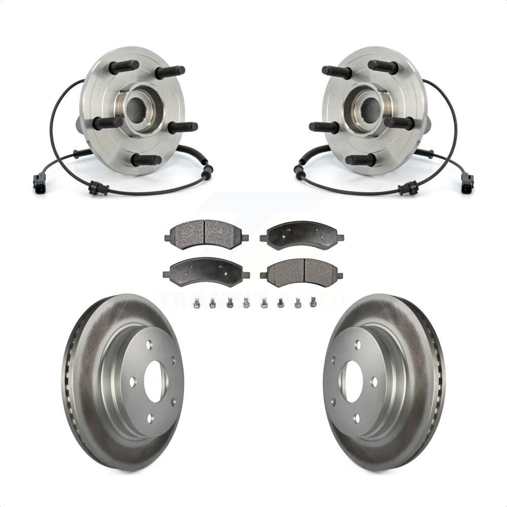 Ensemble de roulement de moyeu avant, Rotor de frein à disque revêtu et Kit de plaquettes pour Dodge Ram 150