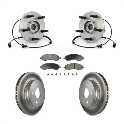 Ensemble de roulement de moyeu avant, Rotor de frein à disque revêtu et Kit de plaquettes pour Dodge Ram 150