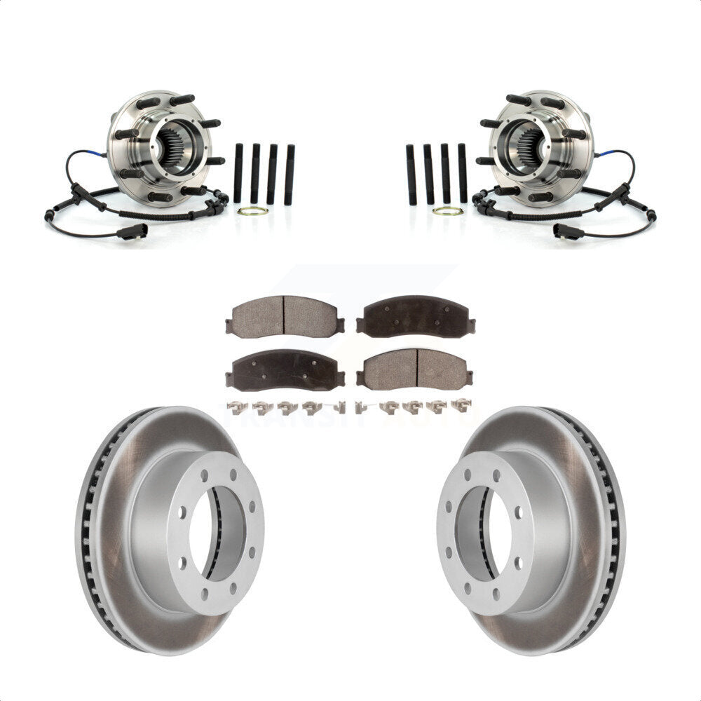 Kit de plaquettes de Rotor de frein enduit de roulement de moyeu avant, pour Ford F-350 Super Duty F-250 4W