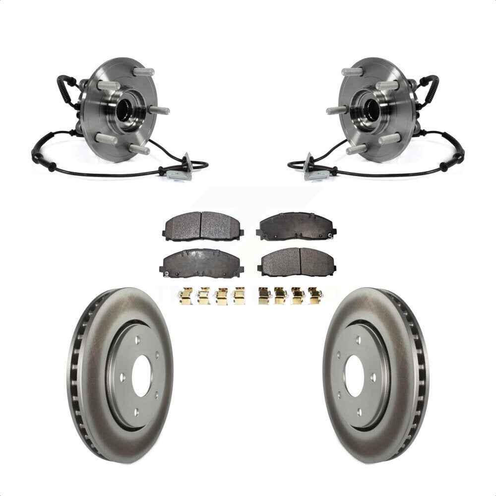 Kit de rotor et de plaquettes de frein revêtus d'assemblage de roulement de moyeu avant pour Dodge Grand Carava