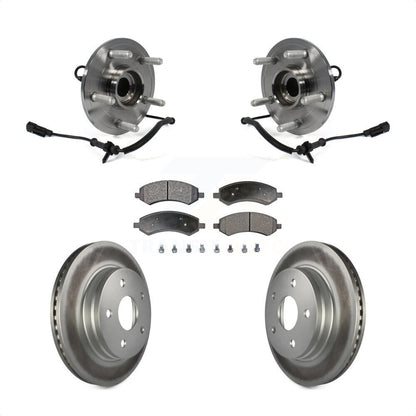 Ensemble de roulement de moyeu avant, Rotor de frein et Kit de plaquettes revêtus pour Ram 1500 Classic 4W