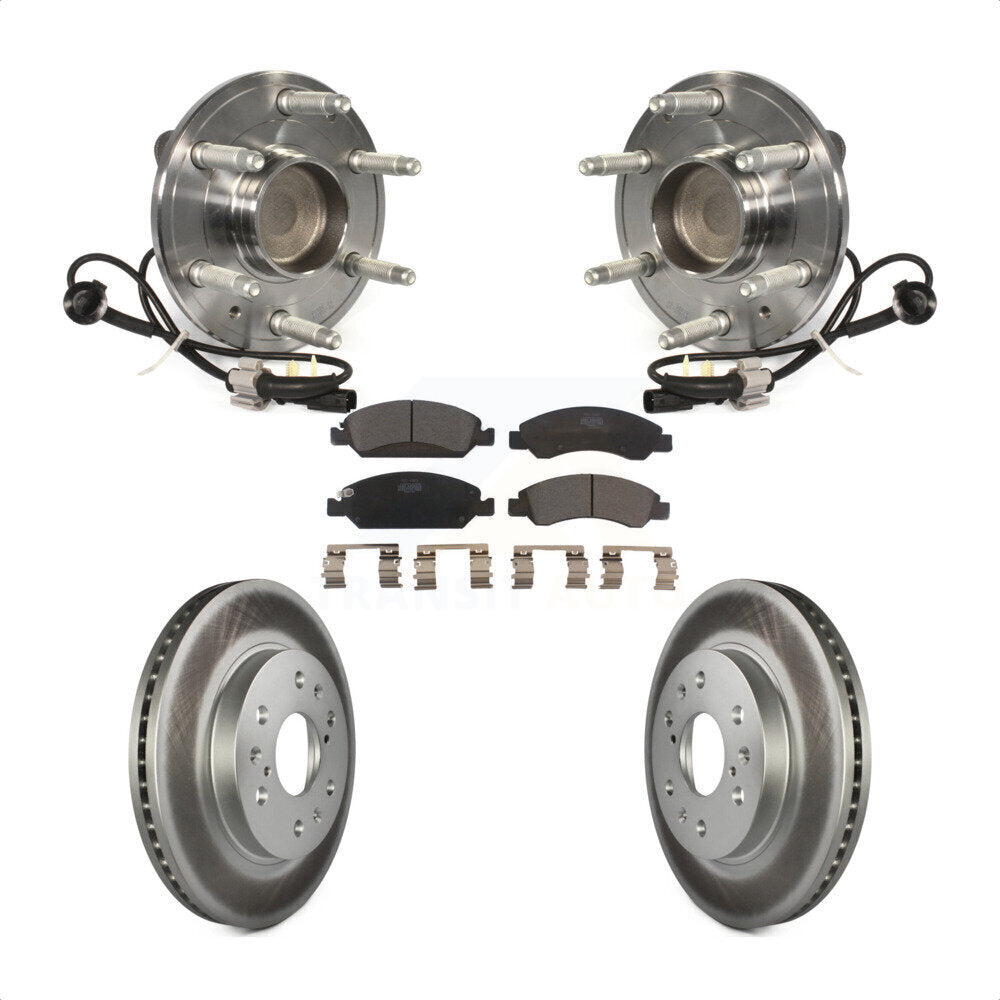 Kit de plaquettes de Rotor de frein enduit de roulement de moyeu avant, pour GMC Sierra 1500 Chevrolet Taho