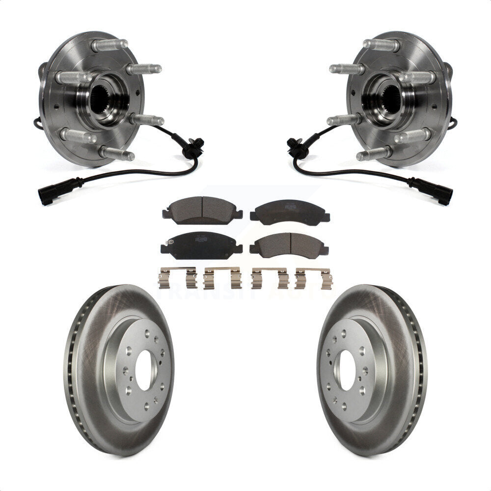 Kit de plaquettes de Rotor de frein enduit de roulement de moyeu avant, pour GMC Sierra 1500 Chevrolet Taho