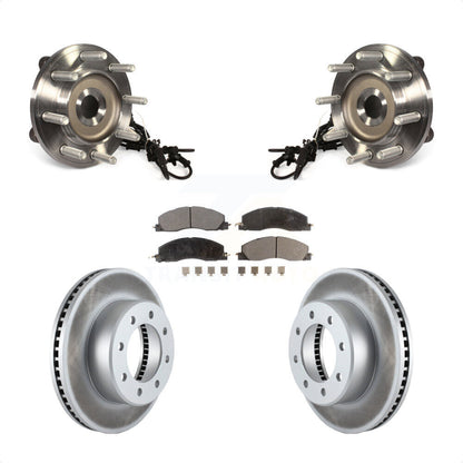 Ensemble de roulement de moyeu avant, Rotor de frein à disque revêtu et Kit de plaquettes pour Ram 2500 350