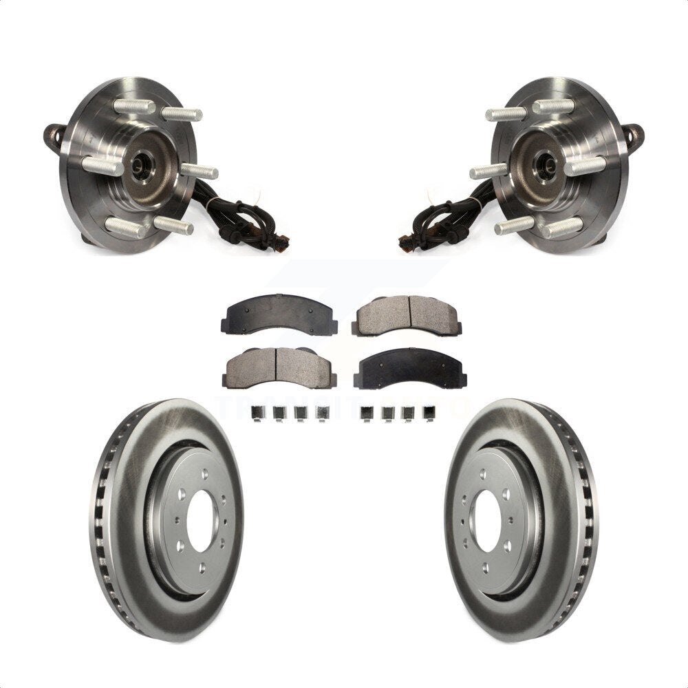 Kit de rotors et plaquettes de frein à disque enduits d'assemblage de roulement de moyeu avant pour Ford F-150