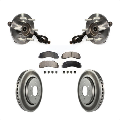 Kit de rotors et plaquettes de frein à disque enduits d'assemblage de roulement de moyeu avant pour Ford F-150