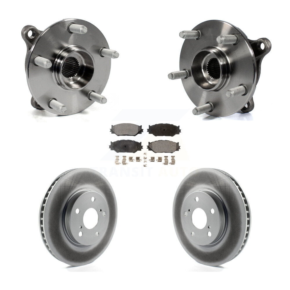 Ensemble de roulement de moyeu avant, Rotor de frein à disque revêtu et Kit de plaquettes pour Lexus IS250 AW