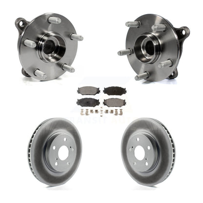 Ensemble de roulement de moyeu avant, Rotor de frein à disque revêtu et Kit de plaquettes pour Lexus IS250 AW