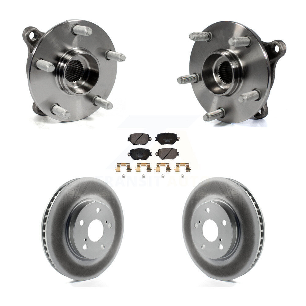 Kit de rotors et plaquettes de frein à disque enduits d'assemblage de roulement de moyeu avant pour Lexus IS25