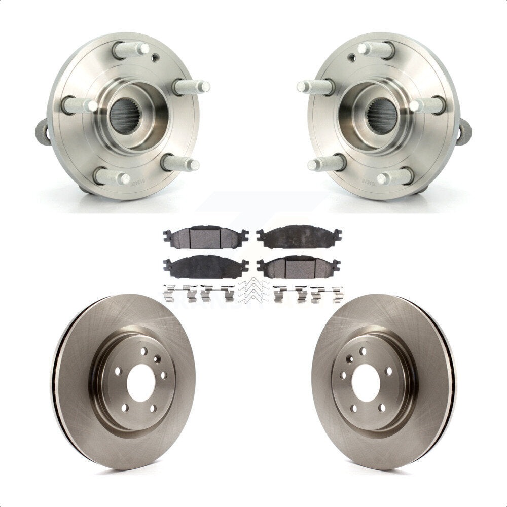 Kit de rotors et plaquettes de frein à disque, ensemble de roulements de moyeu avant pour Ford Explorer