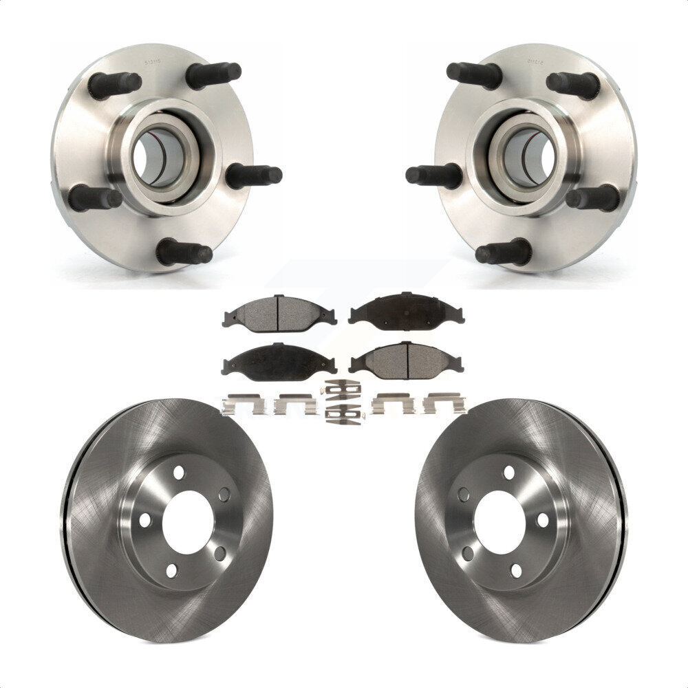 Kit de rotors et plaquettes de frein à disque, ensemble de roulements de moyeu avant pour Ford Mustang