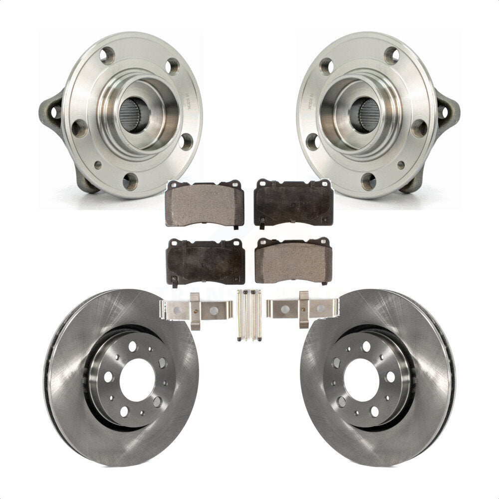 Ensemble de roulement de moyeu avant, Rotor de frein à disque et Kit de plaquettes pour Volvo V70 2005 – 2007