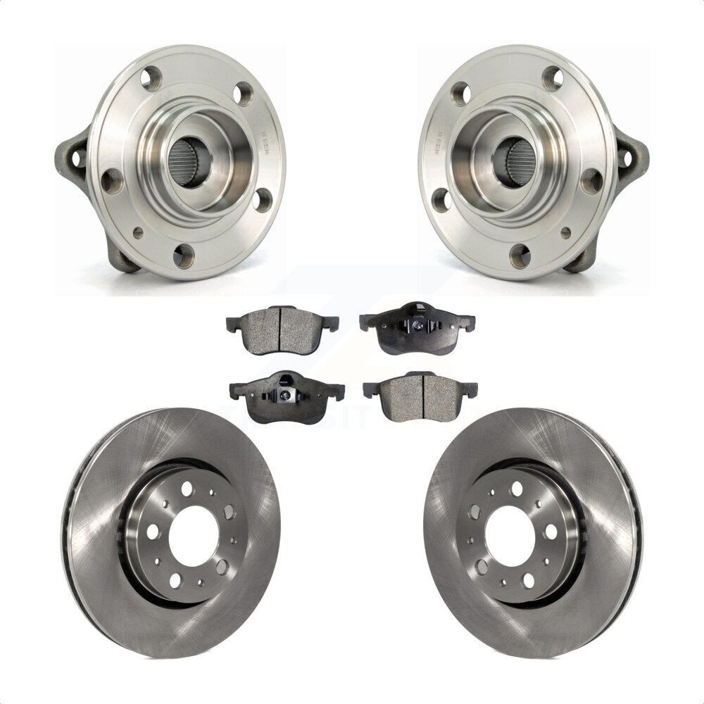 Ensemble de roulement de moyeu avant, Rotor de frein à disque et Kit de plaquettes pour Volvo S60 XC70 V70 S8