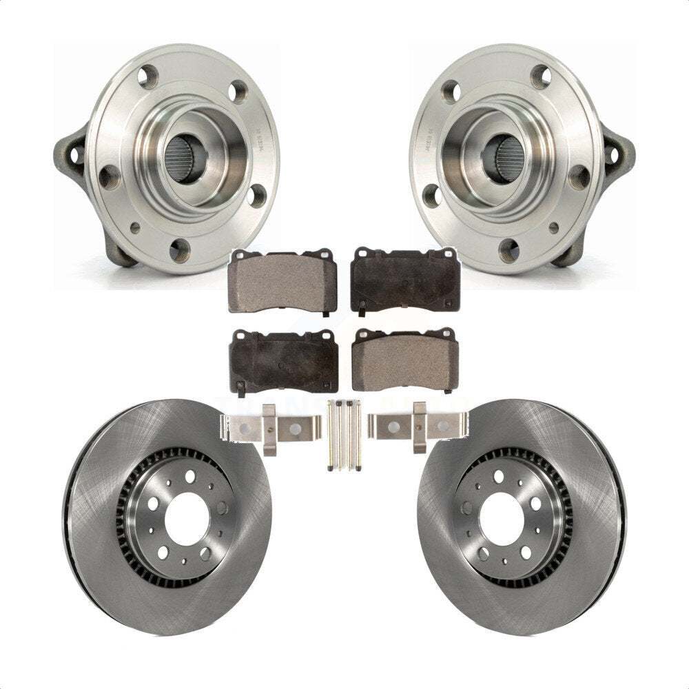 Ensemble de roulement de moyeu avant, Rotor de frein à disque et Kit de plaquettes pour Volvo V70 2005 – 2007