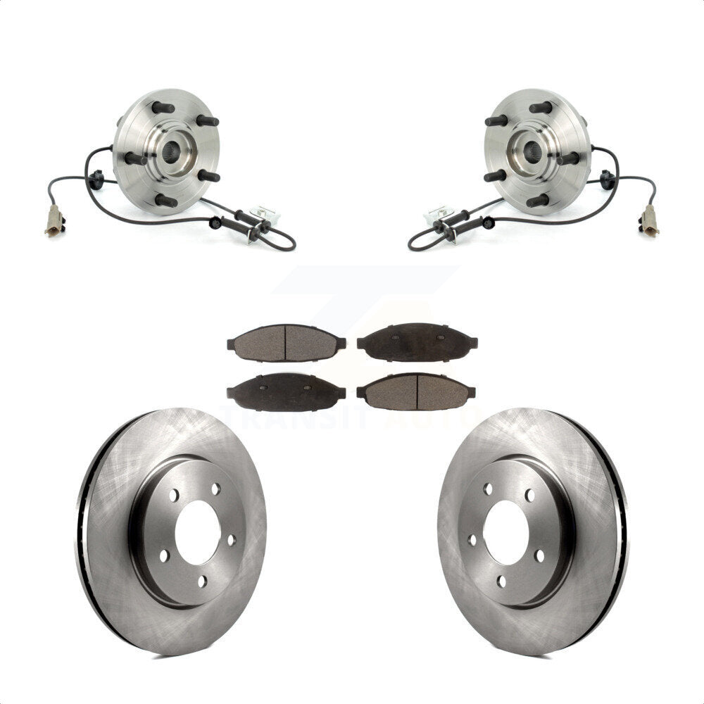 Ensemble de roulement de moyeu avant, Rotor de frein et Kit de plaquettes pour Chrysler Pacific 2004 – 2006