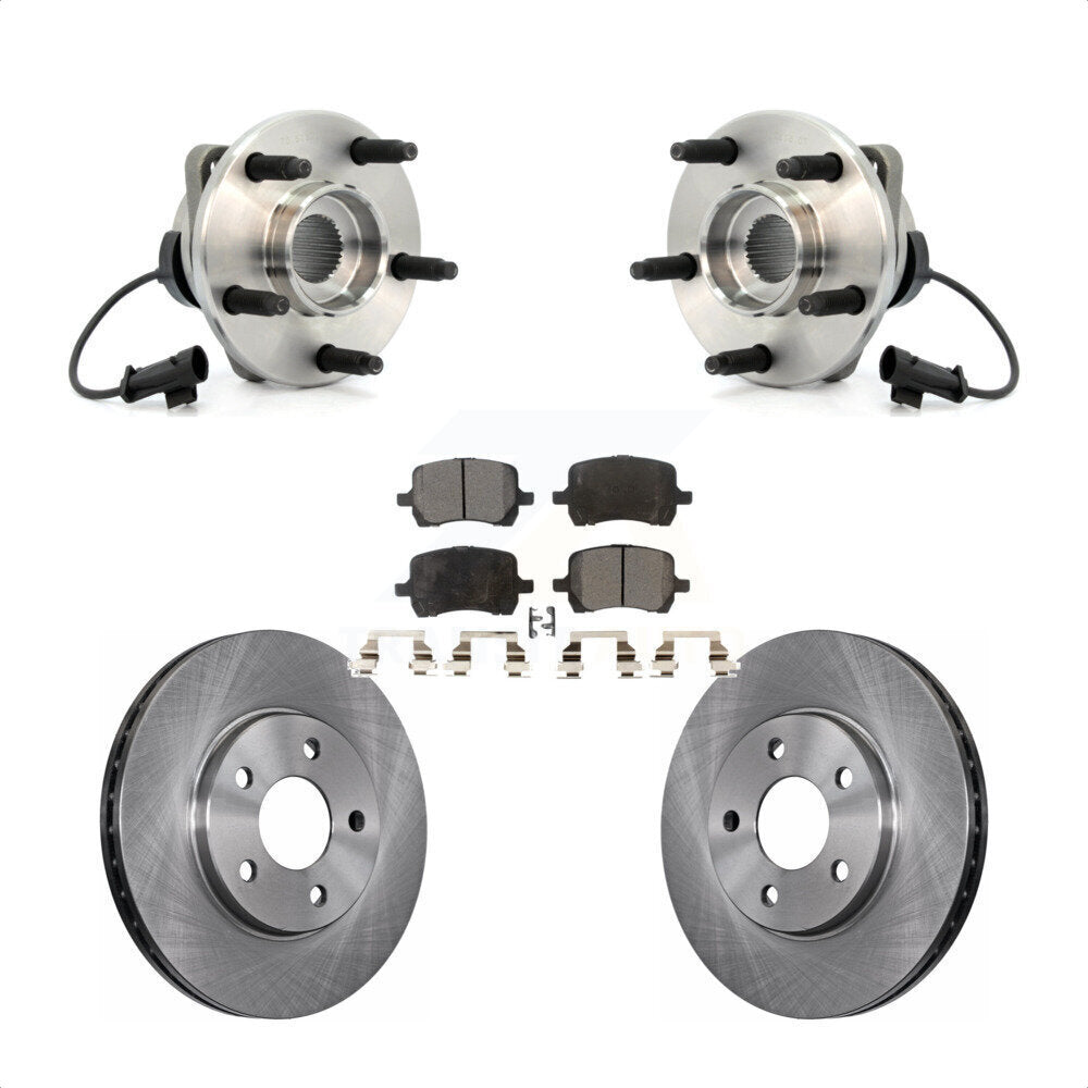 Ensemble de roulement de moyeu avant, Rotor de frein et Kit de plaquettes pour Chevrolet Malibu Pontiac G