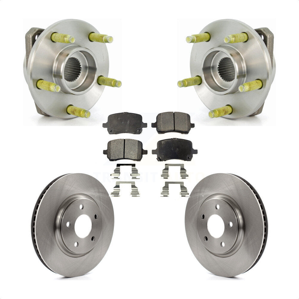 Ensemble de roulement de moyeu avant, Rotor de frein et Kit de plaquettes pour Chevrolet Malibu Pontiac G