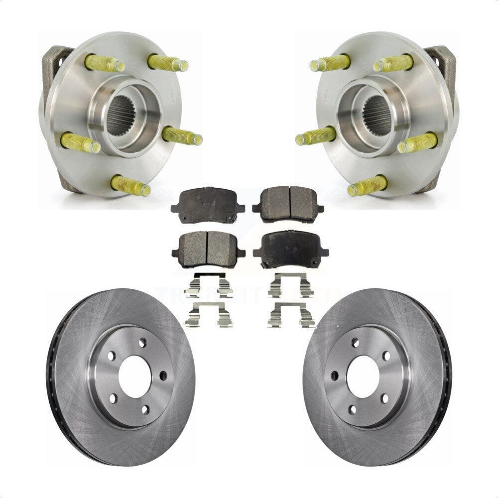 Ensemble de roulements de moyeu avant, Rotors et plaquettes de frein à disque, Kit pour Chevrolet Malibu