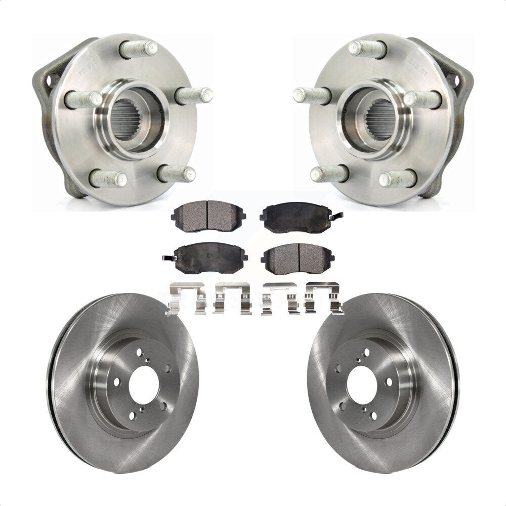 Ensemble de roulement de moyeu avant, Rotor de frein à disque et Kit de plaquettes pour Subaru Impreza Legac