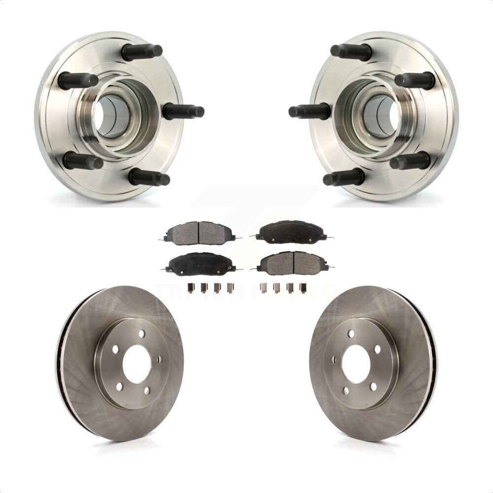 Kit de rotors et plaquettes de frein à disque, ensemble de roulements de moyeu avant pour Ford Mustang