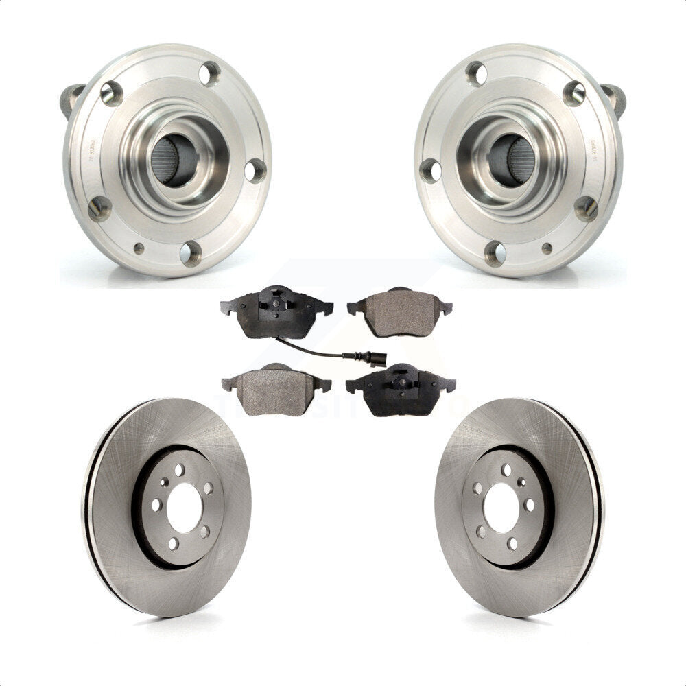 Ensemble de roulements de moyeu avant, Rotors et plaquettes de frein à disque, Kit pour Volkswagen Jetta