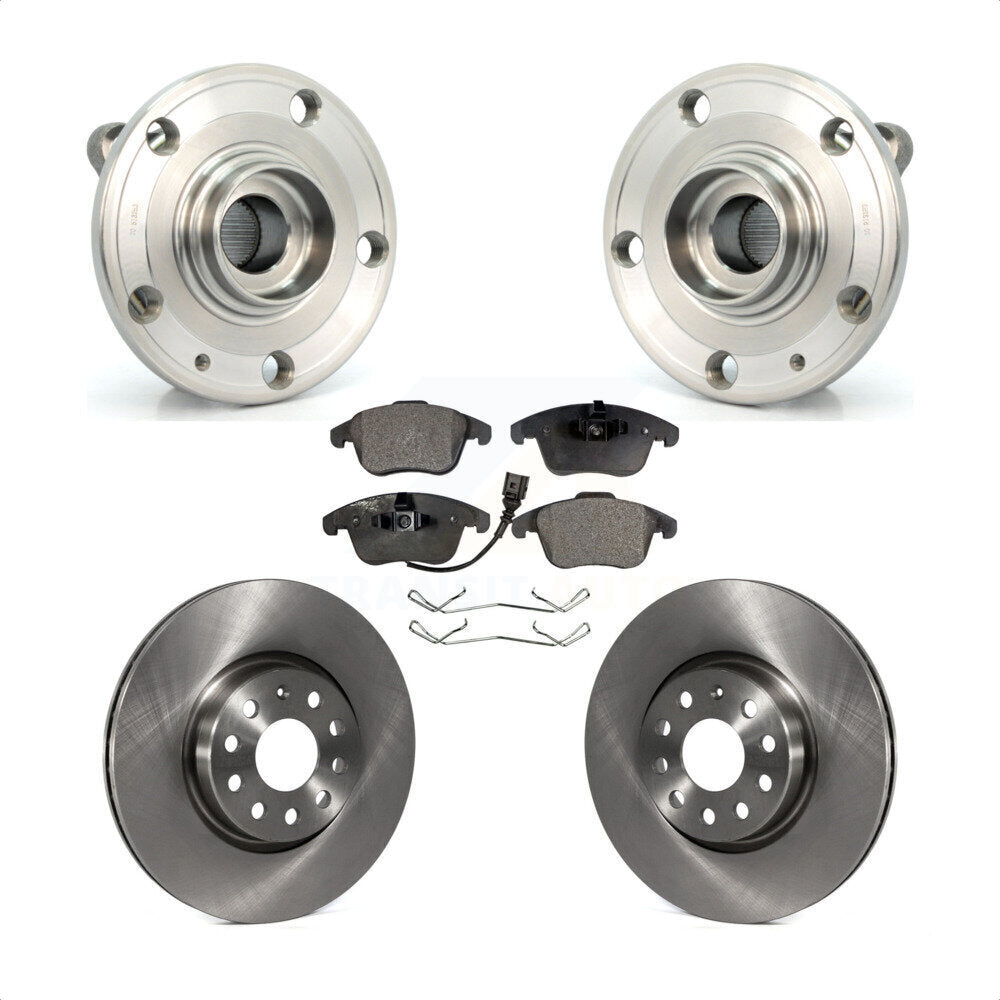 Kit de plaquettes de Rotor de frein à disque, roulement de moyeu avant, pour Volkswagen Tiguan Passat Audi Q