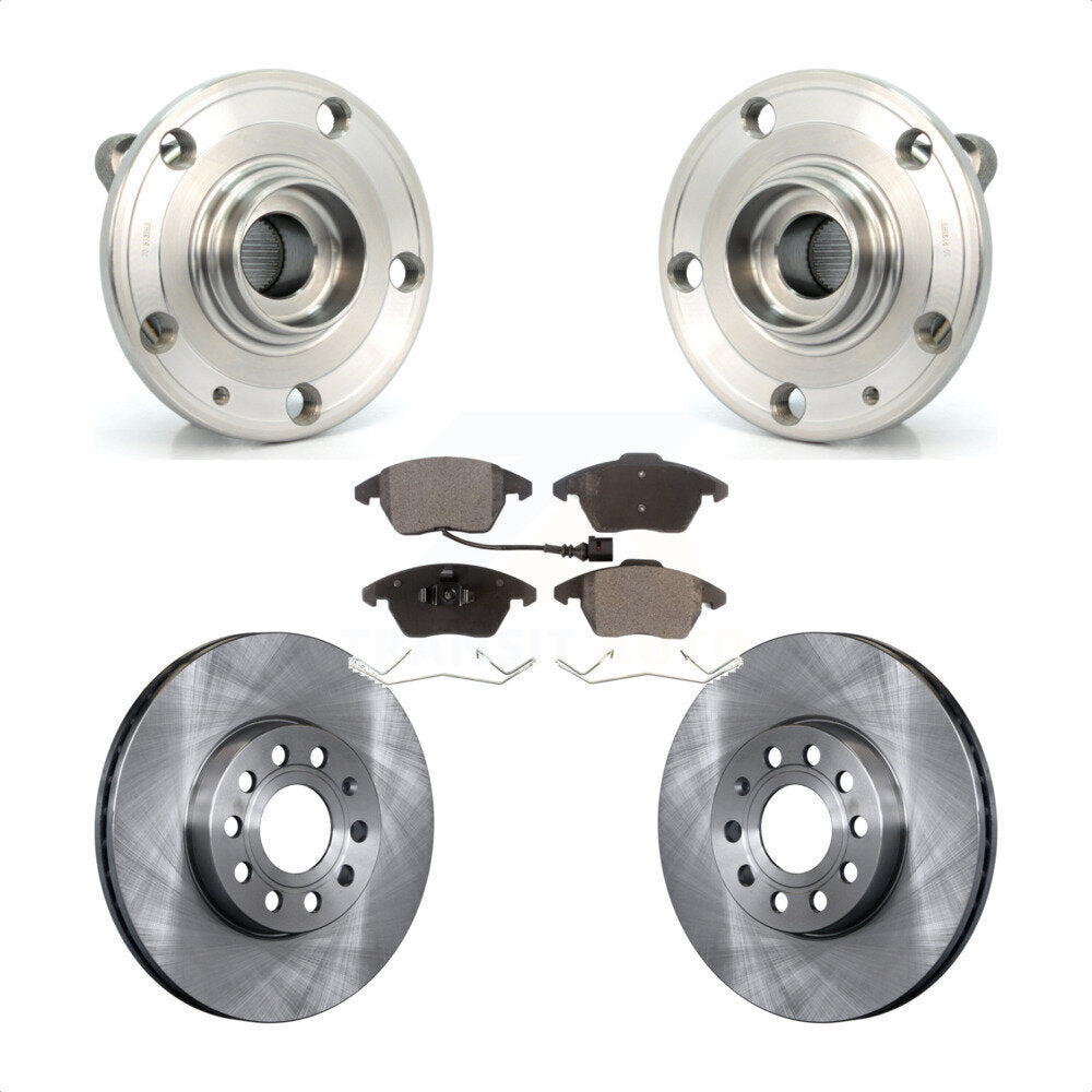 Kit de Rotor et plaquettes de frein, roulement de moyeu avant, pour Volkswagen Jetta Beetle Audi Eos A